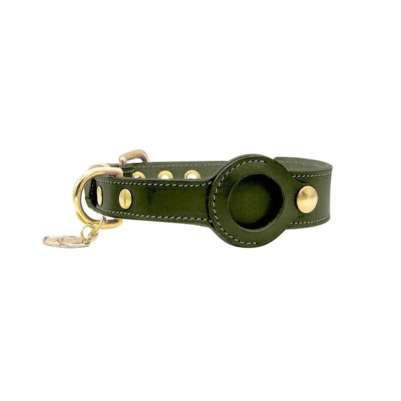 Leather Airtag Collar