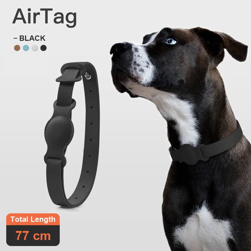 Thin Airtag Case Leather Collar