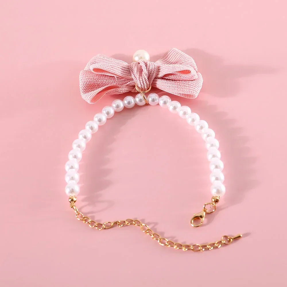 The Fancy Pearl Necklace with Bow