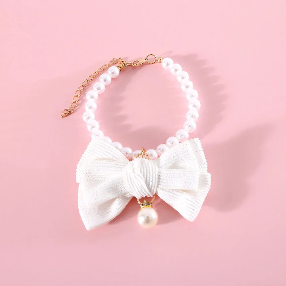 The Fancy Pearl Necklace with Bow