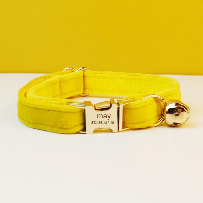 Collier pour chat en velours : collection été