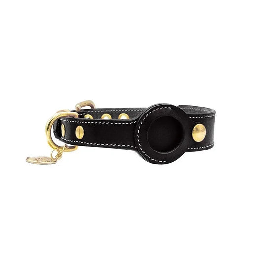 Leather Airtag Collar