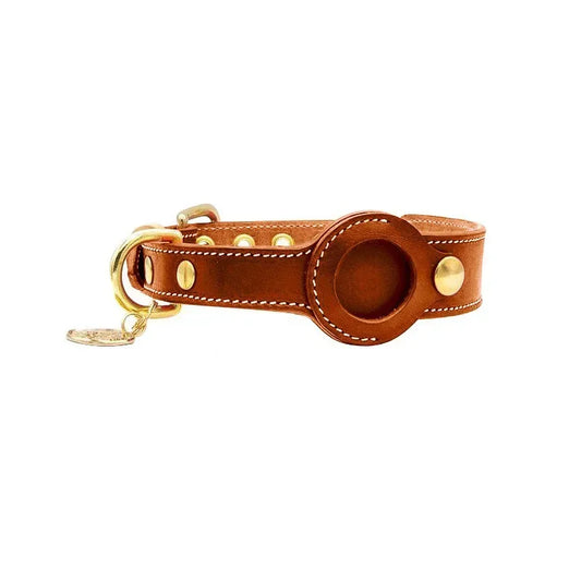 Leather Airtag Collar